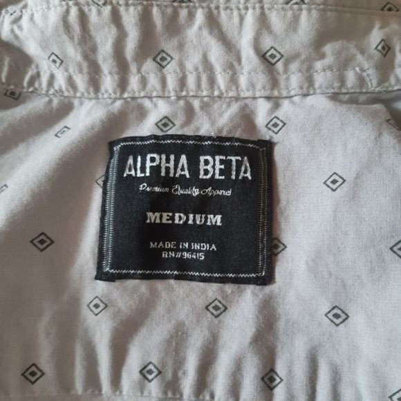 Lot of 2 Alpha Beta Button-Down Dress Shirts - Picture 6 of 7
